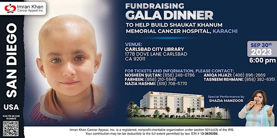 Shaukat Khanum Fundraising Gala Dinner in San Diego, USA